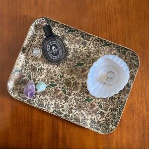 Vintage Japanese 1940’s Floral & Bird Tray